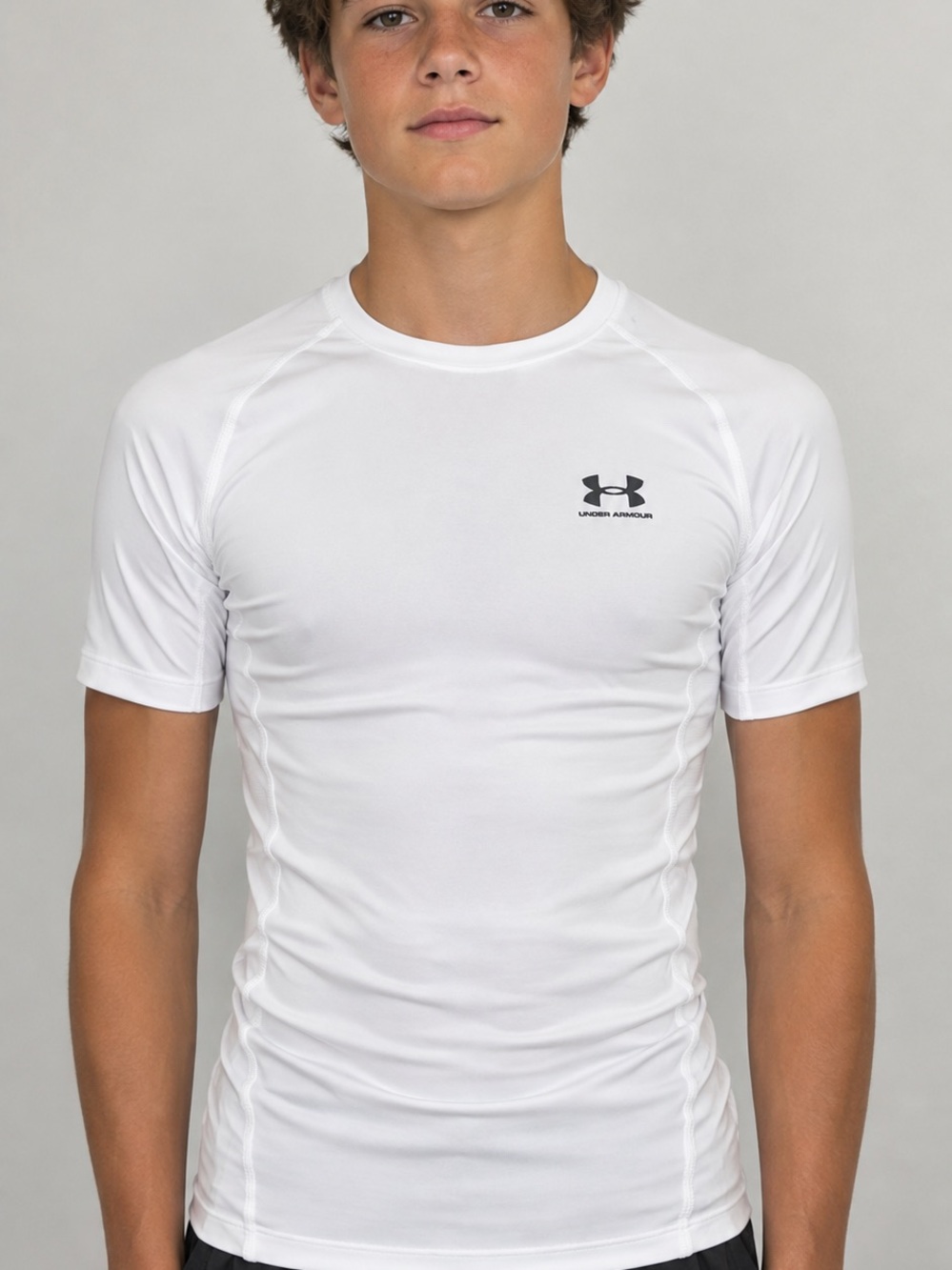 Under Armour White Short Sleeve Compression Tee